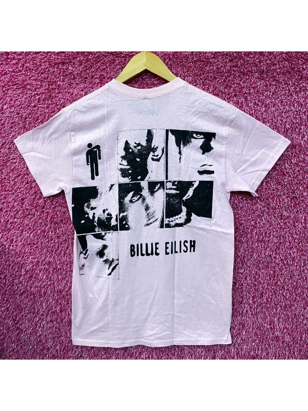Billie Eilish Portrait Collage Bedroom Pop T-Shirt Medium